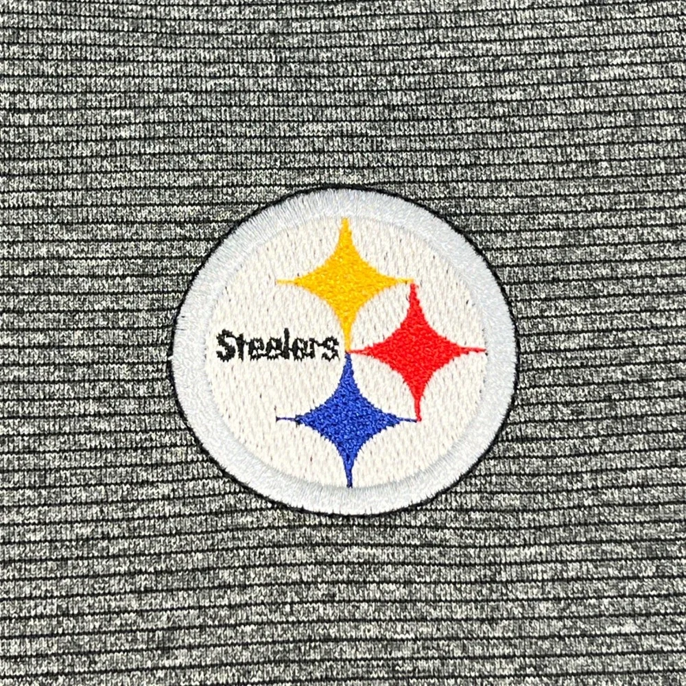 Cutter & Buck Pittsburgh Steelers Gray Quarter Zip Pullover Mens Large CB DryTec